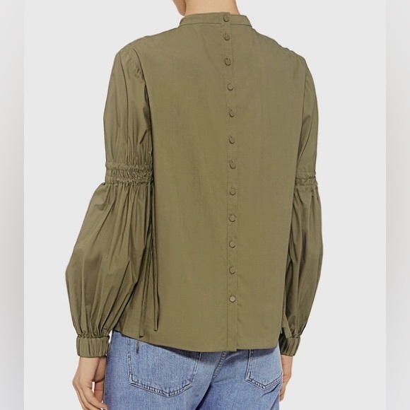 TIBI Sculpted Mock Neck Balloon Sleeve Top - Picture 4 of 9